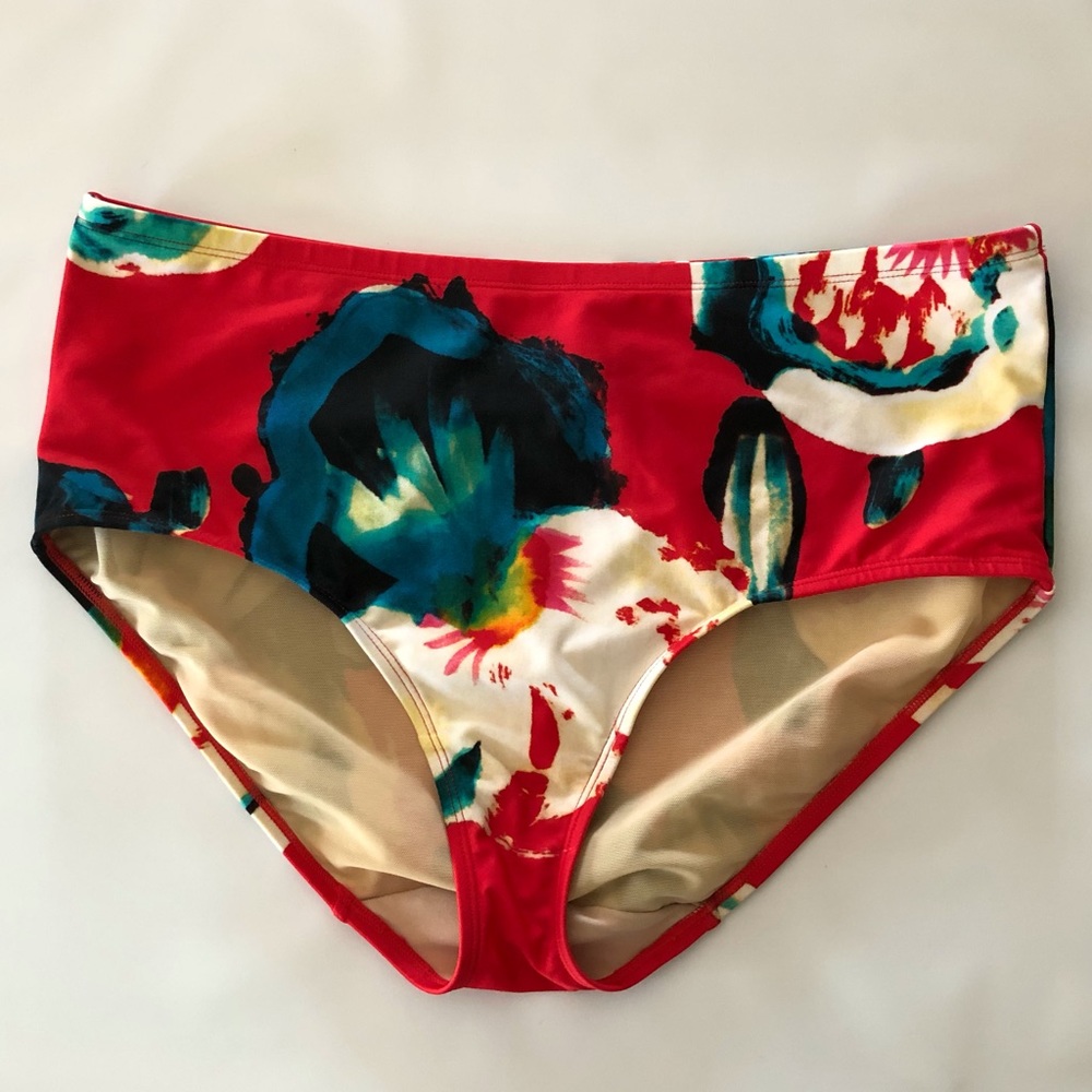 Floral Lela Rose Cacique Swim Bottom